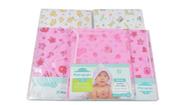 Toalha Com Capuz 100% Algodão 70x90cm Para Bebe - Kit Com 3 - Dugu