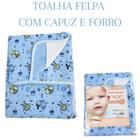 Toalha de Banho de Bebê Felpuda Forrada Com Capuz