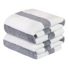 Toalha de Banho JML Microfibra Waffle - Cinza, 30x60cm (Pacote com 2)