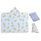 Toalha de Banho para Bebê Kit Banho 03 Peças Estampada Urso Balões Linha Bercinho