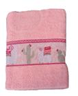 Toalha De Banho Rosa Lhama 70x130cm Camesa