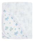 Toalha de Banho Soft Bebe Com Capuz 85cmx85cm Azul Macia 100%algodão - MINASREY