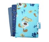 Toalha de Boca 3 Pçs Azul 25 x 25 cm - Lilifish Baby & Kids