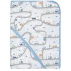 Toalha de Fralda Soft 2 camadas com Capuz Papi 80x80cm Pista de Carros - PAPI SOFT