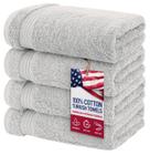 Toalha de mão American Veteran Towel 100% algodão, conjunto de 4