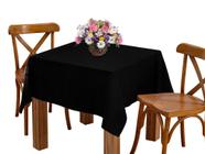 Toalha De Mesa 6 Lugares 2,00M Retangular Oxford Liso Preto - Home Fernandes