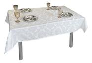 Toalha De Mesa 6 Lugares Retangular Luxo Jacquard 2,10x1,40