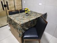 Toalha de Mesa 8 Cadeiras Cozinha Sala de Jantar Área Gourmet 2,50m x 1,40m Malha Gel Estampada - Ametista Decorações