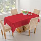 Toalha De Mesa Basic 08 Cadeiras 1,40M x 2,50M Tecido Oxford - Vermelho