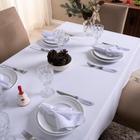 Toalha de Mesa Basic 3,00m 10 Lugares Oxford Natal Branco - Home Fernandes