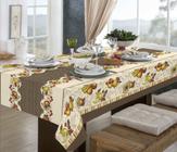 Toalha de mesa branca estampada sinos decoração natalina 1,50m p/a - BruceBaby Bordados
