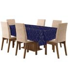 Toalha De Mesa De 4 Lugares Tecido Jacquard - ul Marinho