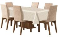 Toalha De Mesa De 6 Lugares Tecido Jacquard Retangular.