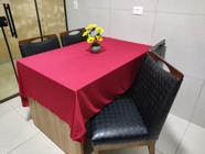 Toalha de Mesa de Cozinha Copa Sala de Jantar 4 Lugares 1,40m x 1,40m Malha Gel Vermelho