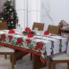 Toalha de Mesa de Natal Flor de Natal 2,0x1,4m 6 Lugares Premium