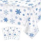 Toalha de Mesa de Natal Jectivs - Flocos de Neve - 137x274cm (Pacote com 3)