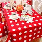 Toalha de mesa de Natal vermelha, casamento festivo da polka dot de polca vermelha - Wokex