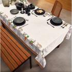 Toalha de Mesa Elegance Quadrada 4 Lugares 1,40m x 1,40m Happy Easter Teka