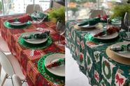 Toalha De Mesa Estampada 2.00 X 1.40 Oxford 6 Cadeiras Natal - Selys