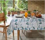 Toalha de Mesa Estampada Hedrons Linho Folhas 1,40m x 3,20m