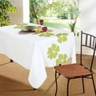 Toalha de Mesa Impermeável 8 Lugares Vizapi Madri 160X270Cm Branco Verde