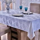 Toalha de Mesa Jacquard para 6 Lugares Gelo Exclusiva