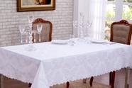 Toalha De Mesa Jacquard Quadrada 1,35m x 1,35m