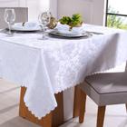 Toalha de Mesa Jacquard Redonda Impermeável 6 Lugares 220cm