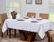 Toalha de mesa jacquard retangular 6 lugares jacard