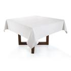 Toalha de Mesa Karsten Quadrada 8 Lugares 220x220cm Celebra Verissimo Branco