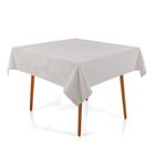 Toalha de Mesa Karsten Quadrada 8 Lugares Sempre Limpa Lótus Branco