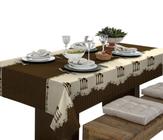 Toalha De Mesa Linhão 6 Lugares Retangular Talheres - Ibitinga Decora