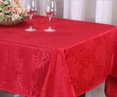 Toalha de mesa luxo jacquard tecido gloss vermelha - Gaby enxovais