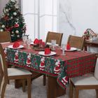 Toalha de Mesa Natalina - Papai Noel 6 Lugares Plus 1,40m x 2,50m - Charme do Detalhe