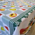 Toalha de Mesa para 4 lugares em tecido oxford com Bainha 140 x 140 cm + Plástico Protetor para mesa
