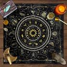 Toalha de Mesa para Leitura de Tarot e Astrologia - Pano de Altar e Tapete de Profecia