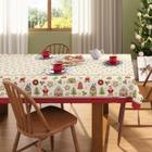 Toalha de Mesa POP Retangular Estampada Natal 1,40 m x 2,10 - Lepper