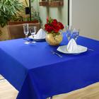 Toalha de Mesa Posta 6 Cadeiras Oxford Lisa 2,50m x 1,40m Azul Royal