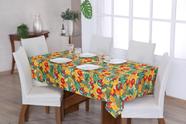 Toalha de Mesa Posta 6 Cadeiras Verona Estampada 2,50m x 1,40m Havaí Frutas Coloridas