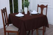 Toalha de Mesa Posta 8 Cadeiras Oxford Lisa 2,80m x 1,40m Tabaco