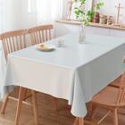 Toalha de Mesa Quadrada 8 Lugares Bege Marfim Liso