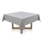 Toalha de Mesa Quadrada 8 Lugares Karsten 220x220cm Celebra Veríssimo Granizo