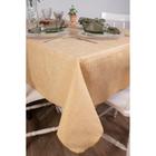 Toalha de Mesa Quadrada em Tecido Jacquard Dourado Falso Liso Tradicional - Jacquard Tradicional