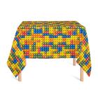 Toalha de Mesa Quadrada em Tecido Jacquard Estampado Lego