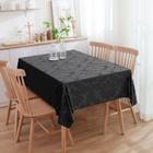 Toalha de Mesa Quadrada Medalhão Preto 2.20m x 2.20m - Menedecor