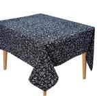 Toalha De Mesa Quadrada Preto E Branco 1,50m X 1,50m