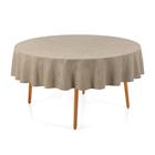 Toalha de Mesa Redonda 6 Lugares Nature Jacquard Katherine Taupe - Karsten