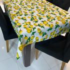 Toalha de Mesa Redonda em Jacquard Limão Siciliano Funco Branco - 1,40m