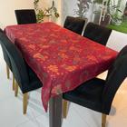 Toalha de Mesa Redonda em Jacquard Luxo Sinos de Natal - 2,80m - Sua Casa Decor