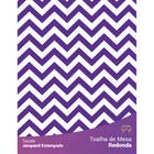 Toalha de Mesa Redonda em Tecido Jacquard Estampado Chevron Roxo